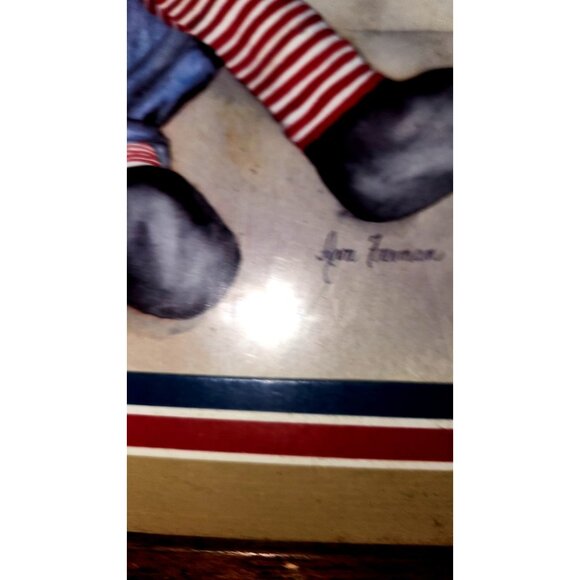 Raggedy Andy Picture Ava Freeman Sitting  Painted  7 x 9 Frame  11 x 13 Frame a - Picture 3 of 5